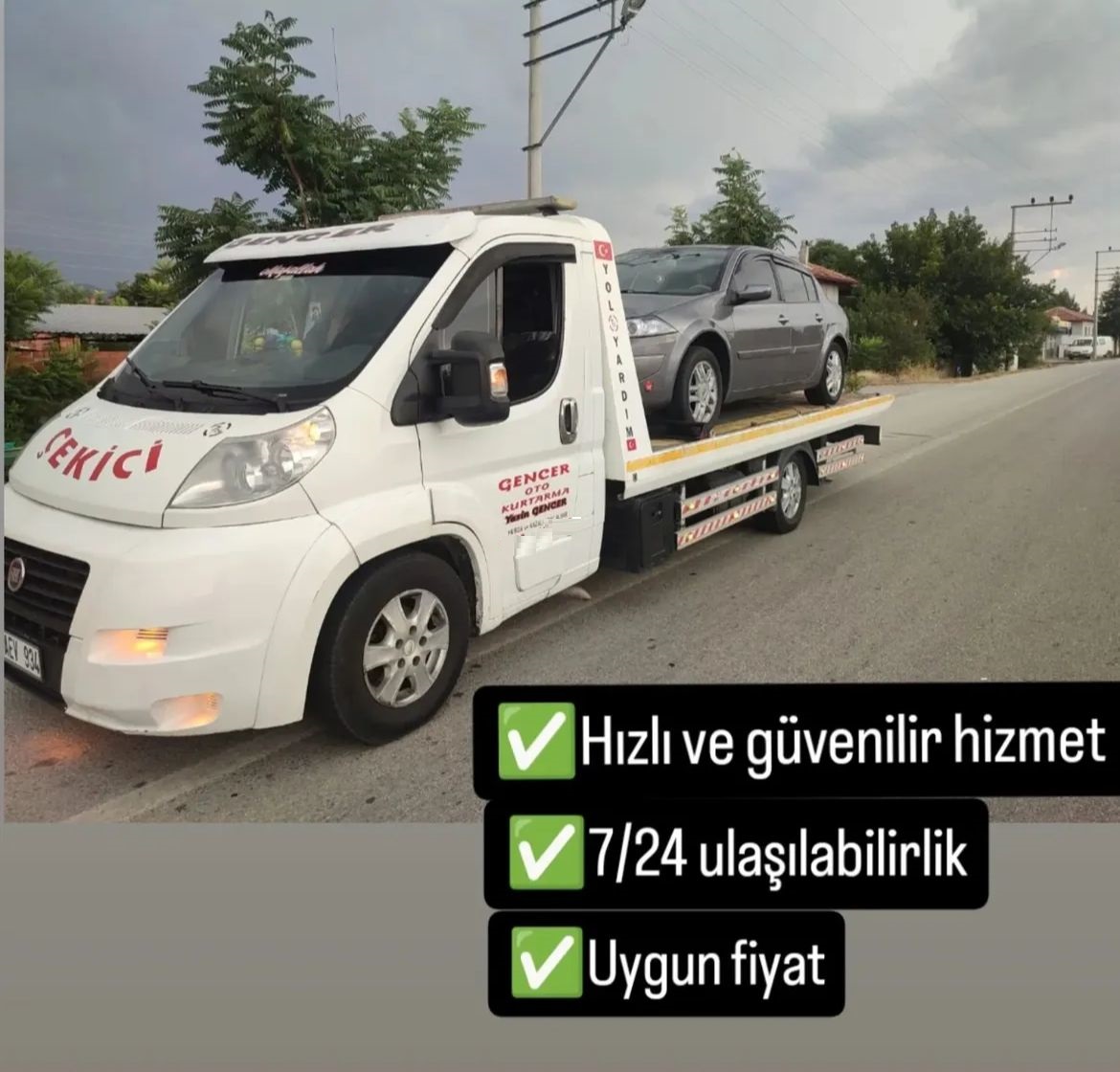 UŞAK GENCER OTO KURTARMA YOL YARDIM HİZMETİ