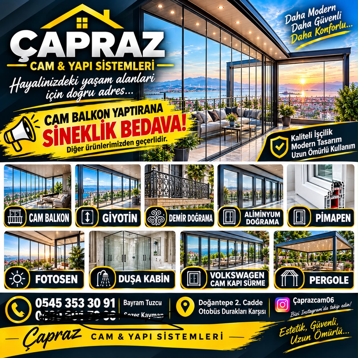 Çapraz Cam Yapı Sistemleri